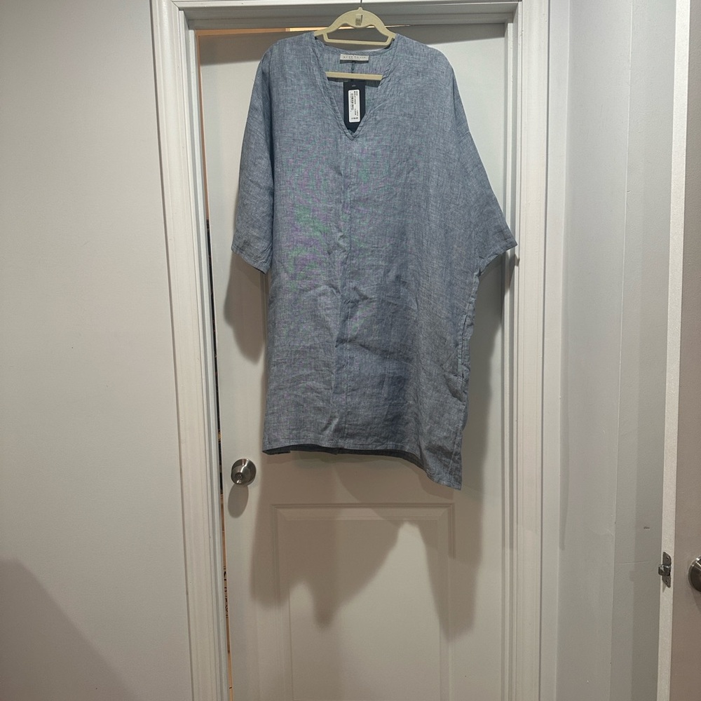 bryn Walker Blue Tunic Top